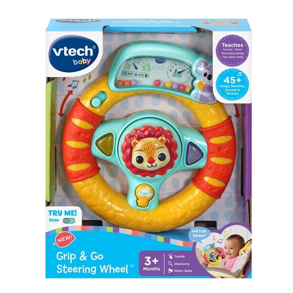 Brand New 🚗Vtech Grip & Go Steering Wheel-English Version 3–24 months - Picture 1 of 11
